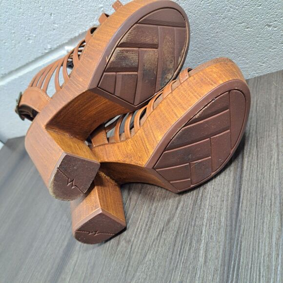 White Mountain Platform Clog Sandals. Brown Casual Comfort Sandal Womens Size 5M - Picture 6 of 8